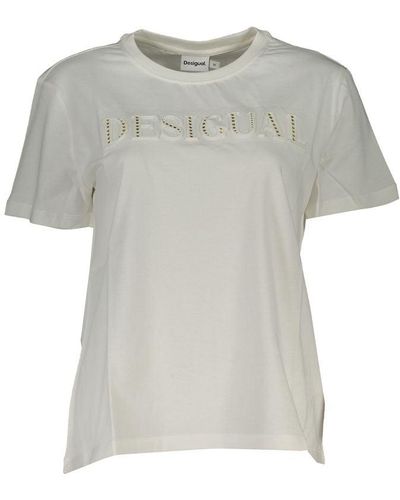 Desigual Cotton Tops & T-Shirt - Grey