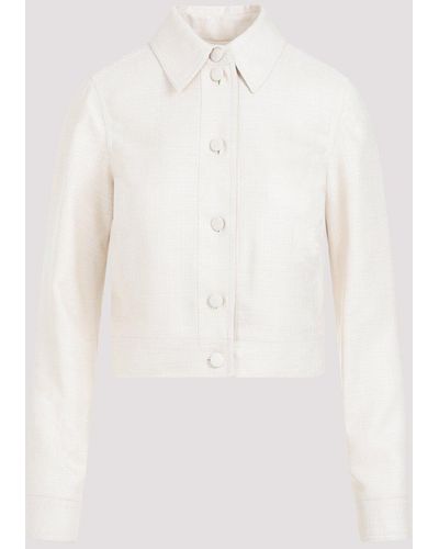Gabriela Hearst White Ivory Virgin Wool Thereza Jacket