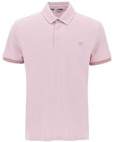 Etro Regular Fit Polo Shirt - Pink