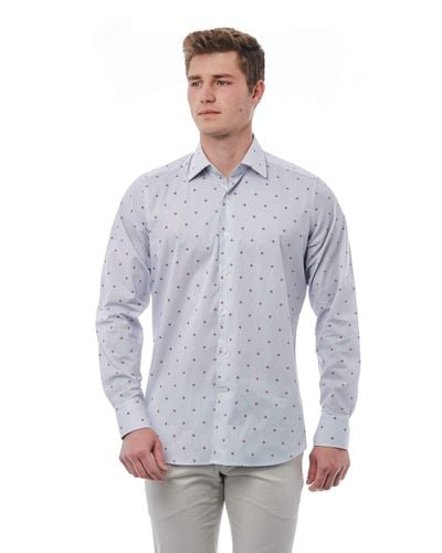 Bagutta Elegant Regular Fit Italian Collar Shirt - Gray