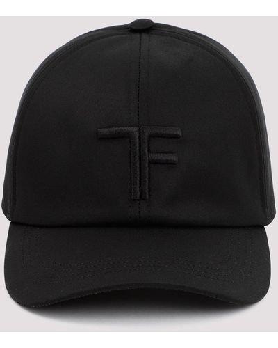 Tom Ford Black Baseball Cotton Cap