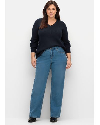 Sheego Weite Jeans in Curvy-Schnitt ELLA - Blau