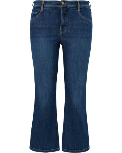 TRIANGL Bootcut-Jeans in Ankle-Länge - Blau