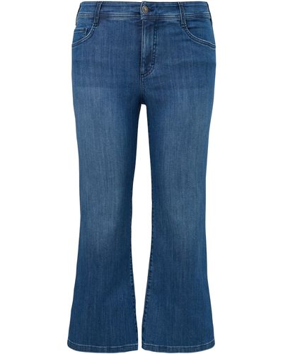 TRIANGL Bootcut-Jeans in verkürzter Cropped-Form - Blau