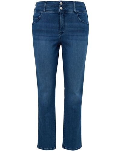 Triangle Schmale Ankle-Jeans mit High-Waist-Bund - Blau
