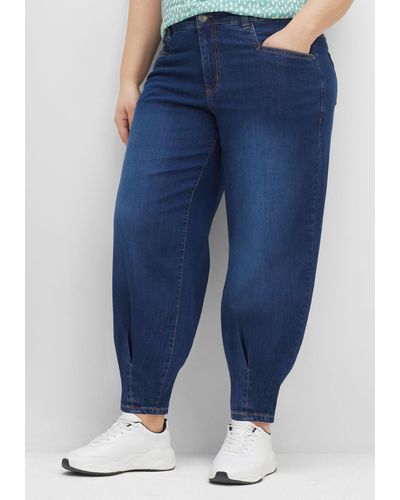 Sheego Mom-Jeans OLIVIA in Five-Pocket-Form - Blau