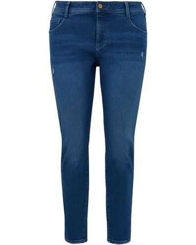 TRIANGL Schmale Jeans in 5-Pocket-Form - Blau