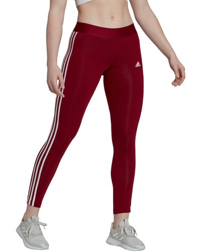 adidas Leggings 3-STRIPES LEGGINGS - Rot