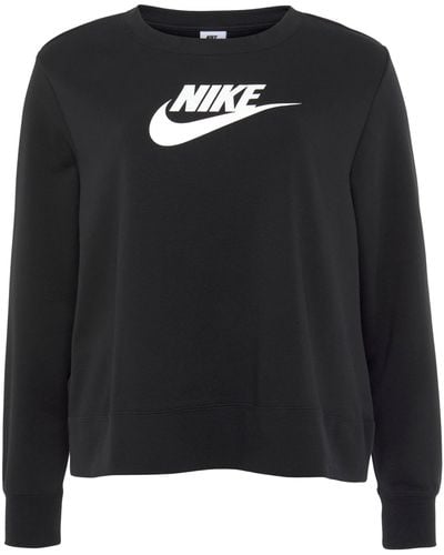 Nike Sweatshirt W NSW CLUB FLC GX STD CREW PL - Schwarz
