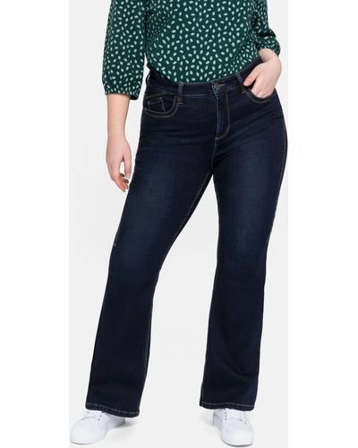 Sheego Bootcut Jeans mit REPREVE® Polyesterfasern - Blau