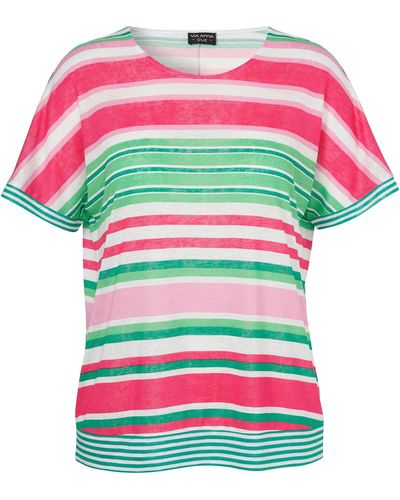 Via Appia Due Shirt aus bedrucktem Flammjersey - Mehrfarbig