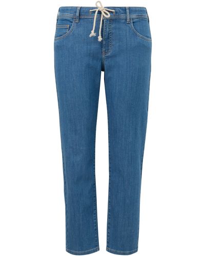 Triangle Schmale Jeans mit Tunnelzug und Kordel am Bund - Blau