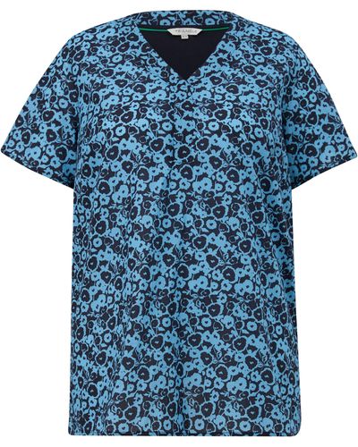 Triangle Shirt im Material- und Mustermix - Blau