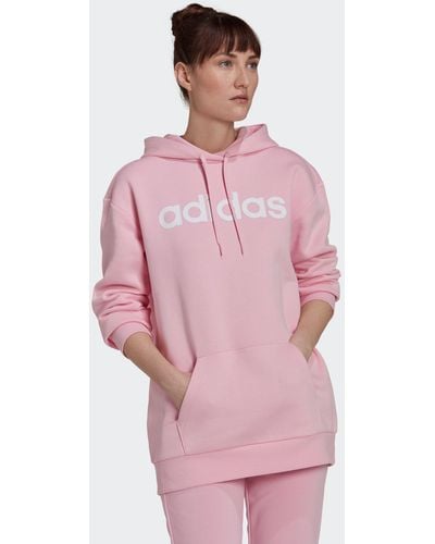 adidas Sweatshirt ESSENTIALS OVERSIZE FLEECE HOODIE - Pink