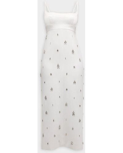 A.L.C. Alana Jewel embellished Midi Dress in White Lyst