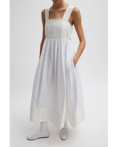 Tibi Linen Cotton Voile Sculpted Dress - Multicolor