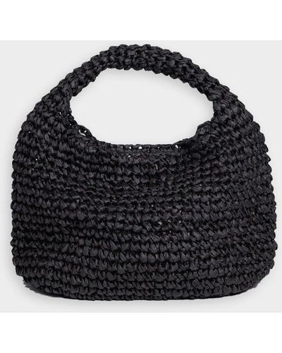Hat Attack Patterned Raffia Tote with Leather Handles — UFO No More
