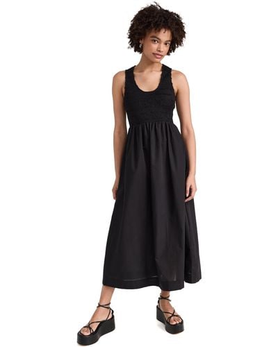 Faithfull The Brand Matera Midi Dress - Black