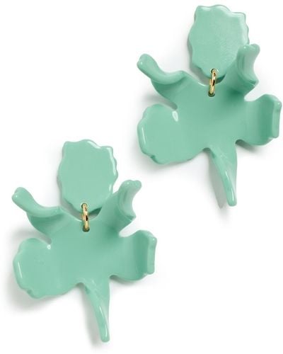 Lele Sadoughi Small Paper Lily Earrings - Green