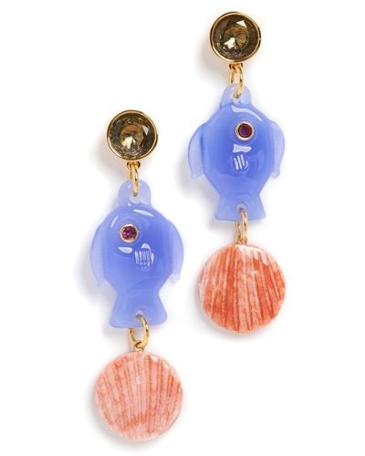 Lizzie Fortunato Pescado Earrings - Blue