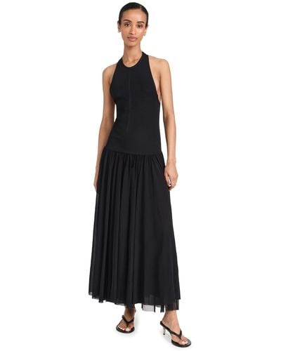 Philosophy Di Lorenzo Serafini Drop Waist Stretch Viscose Dress - Black