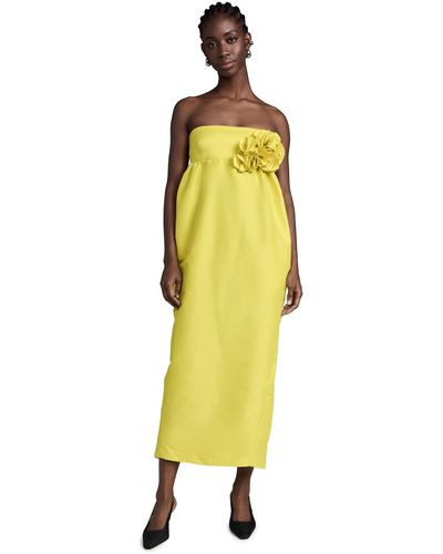 Kika Vargas Rosetta Dress - Yellow