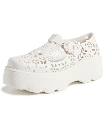 Melissa Kick Off Lace Platform Shoes - White