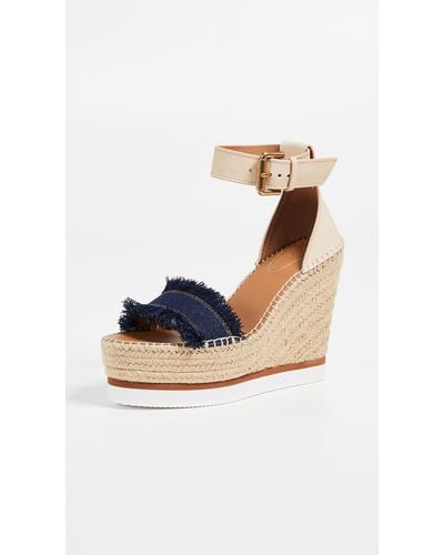 See By Chloé Frayed Wedge - Blue