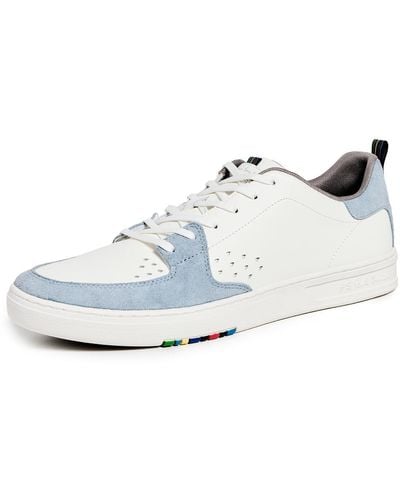 PS by Paul Smith Shoe Cosmo Light Blue Toe Sneakers - White