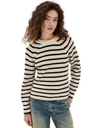 Alex Mill Aex I Aaie Puover Sweater Ivory/back - Black