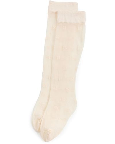 Ganni Butterfly Lace Socks - White