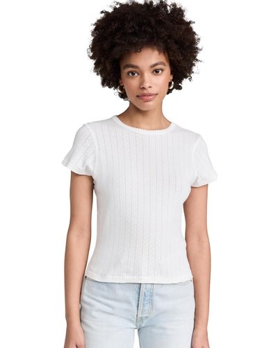 Rolla's Classic Pointelle Tee - White