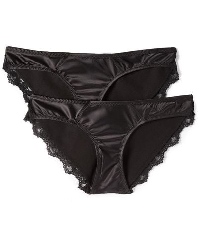 Anine Bing Satin Panties Set - Black