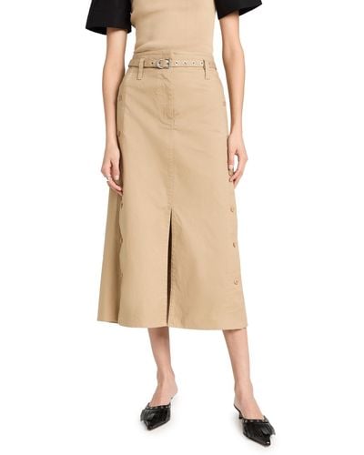 3.1 Phillip Lim Utility Skirt W Side Button Placket - Natural