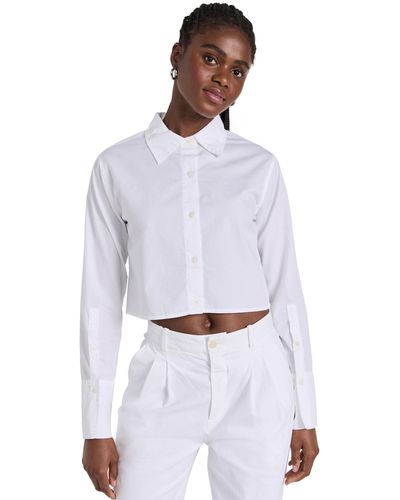 DL1961 D1961 Isette Shirt: Cropped White (popin) X