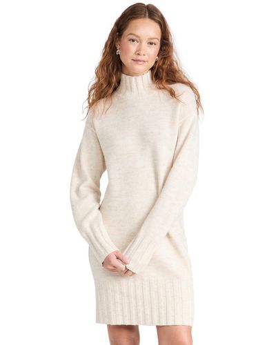 NAADAM Marled Cahmere Turtleneck Tunic Dre - Natural
