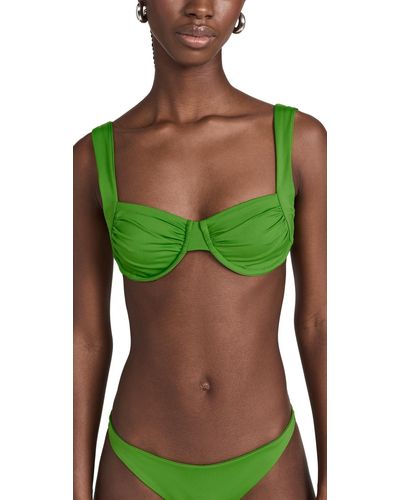 L*Space Pace Tea Bikini Top Pa - Green