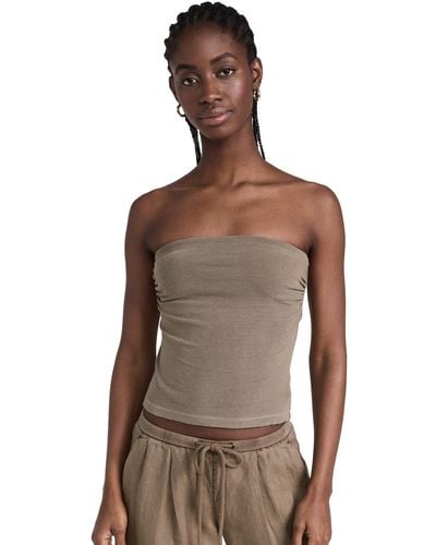 James Perse Twisted Tube Top - Brown