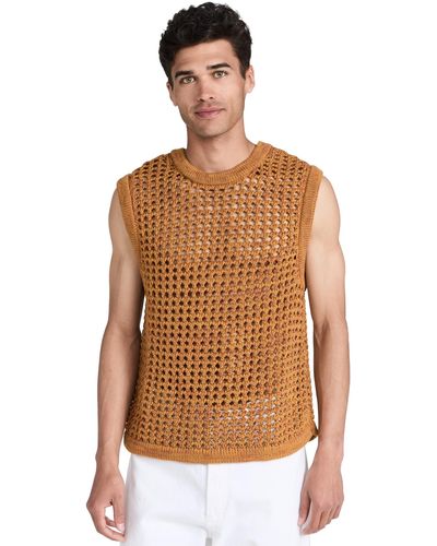 Nicholas Daley Nichoas Daey Crochet Vest X - Brown
