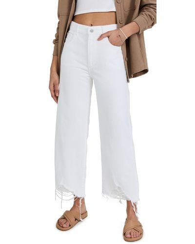 DL1961 Hepburn Wide Leg High Rise Jeans - White
