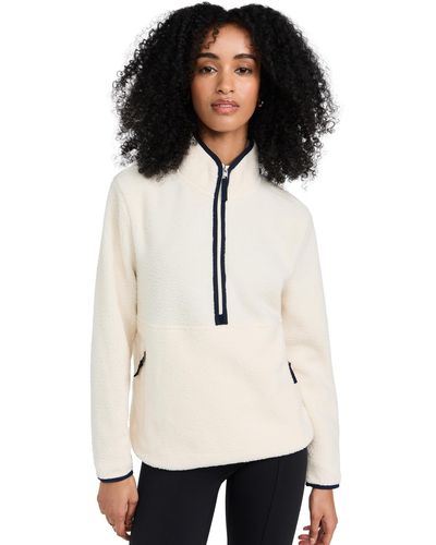 Splits59 Libby Sherpa Half Zip Sweatshirt - White