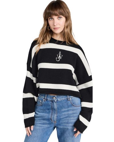 JW Anderson Jw Anderon Cropped Anchor Weater Back/white - Black