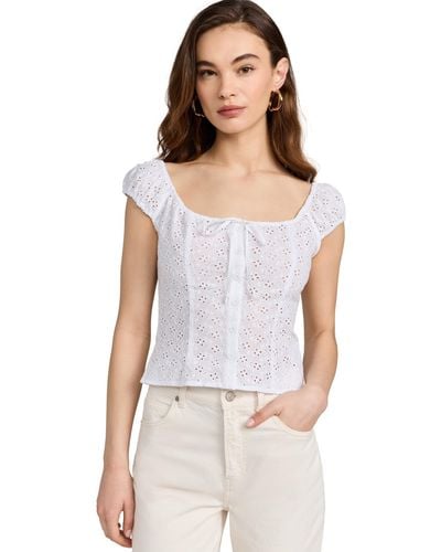 Wayf Button Front Top - White