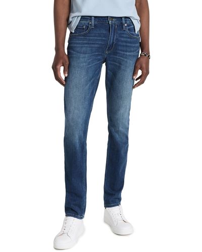 PAIGE Federal Transcend Vintage Slim Straight Jeans - Blue