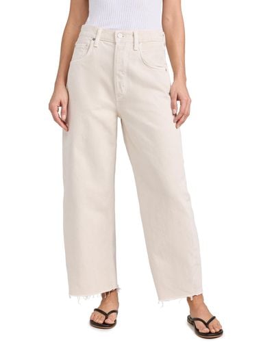 Citizens of Humanity Ayla Raw Hem Crop Jeans - White