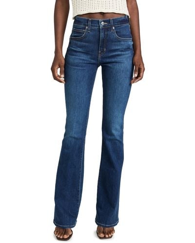 Veronica Beard Beverly High Rise Skinny Flare Jeans - Blue