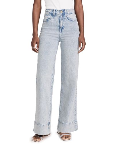 Triarchy Ms. Onassis V-high Rise Wide Leg Jeans - Blue