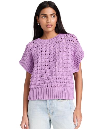 Varley Fillore Knit Vest Soky Grape - Purple