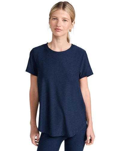 Beyond Yoga Featherweight On The Down Low Tee - Blue