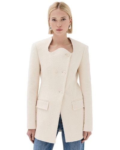 RECTO. Giani Signature Curved Neck Jacket - Natural
